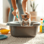Cleaning litter box